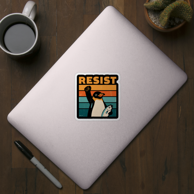 Resist-Penguin by Creatifly Graphic Tees